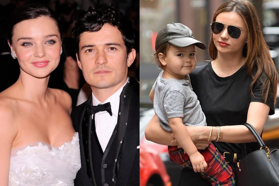 Miranda Kerr con Orlando Bloom y su hijo Flynn.