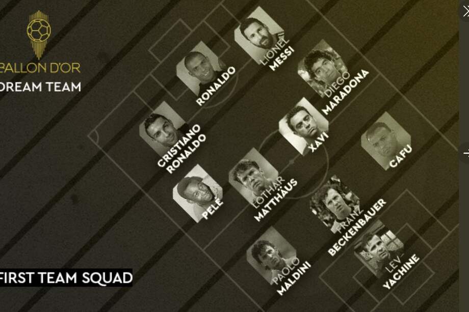 Este fue el mejor XI de la historia que eligieron en France Football.