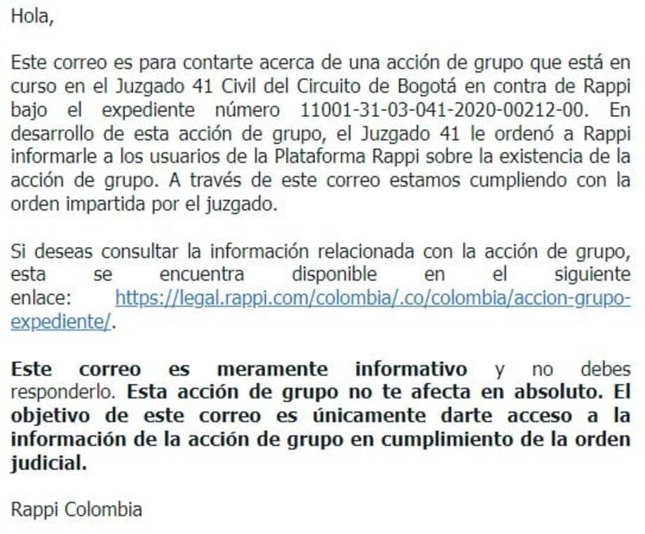 ¿Un fraude? Rappi aclaró extraño correo electrónico que le llegó a sus usuarios