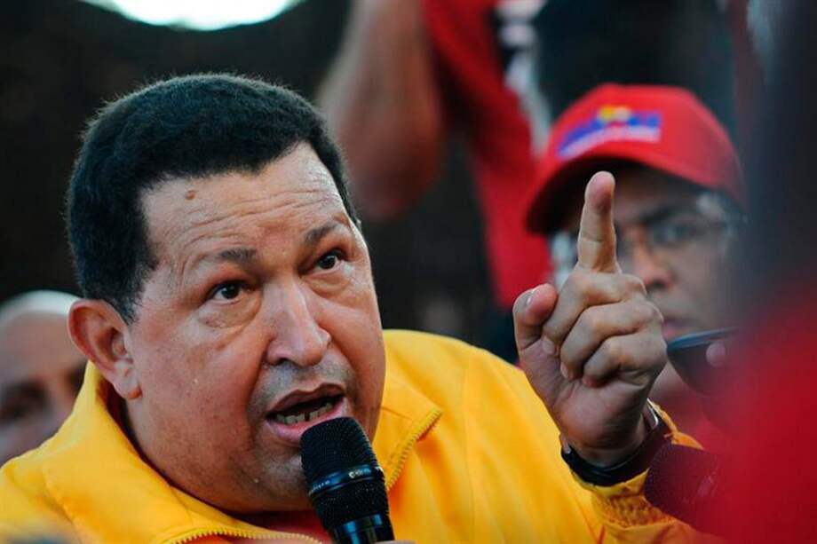 Presidente Hugo Chávez en campaña. Foto: Agencia EFE