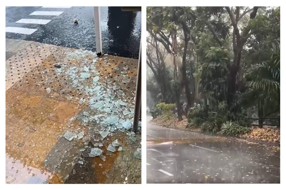 Ademas de las lluvias, la comunidad registró descargas eléctricas, fuertes vientos y granizo.