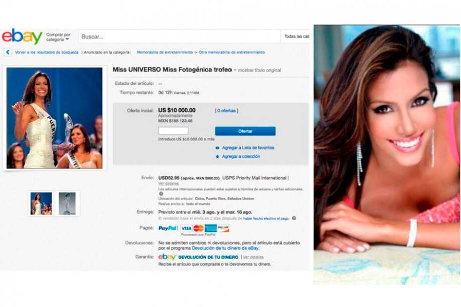 Miss Puerto Rico, en bancarrota, subasta premio que ganó en Miss Universo