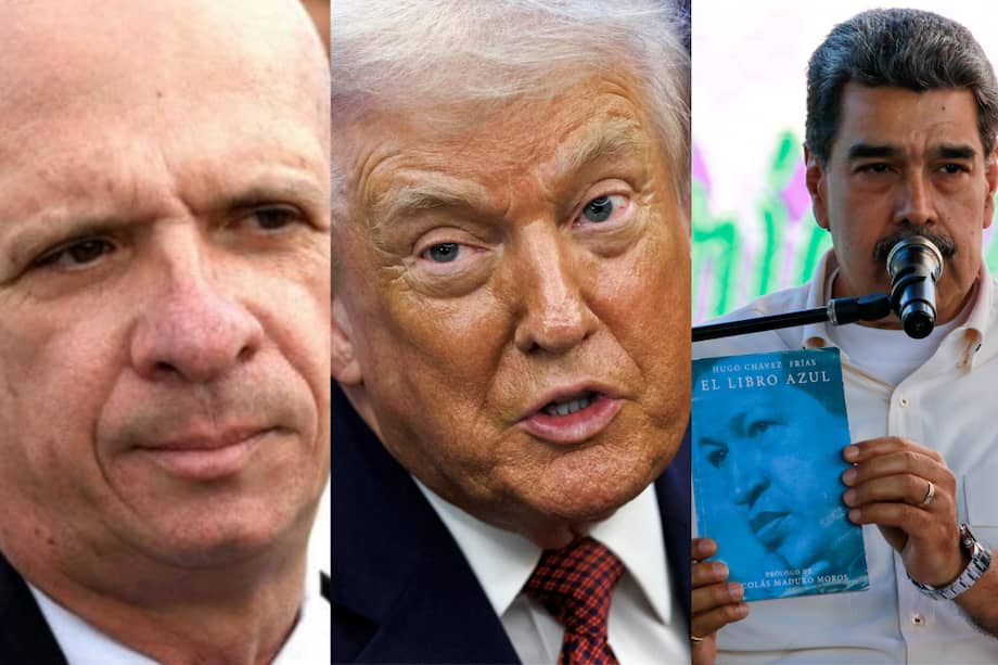 Imagen recopilatoria de Hugo “El Pollo” Carvajal, Donald Trump y Nicolás Maduro, destacando las tensiones y revelaciones del régimen venezolano.