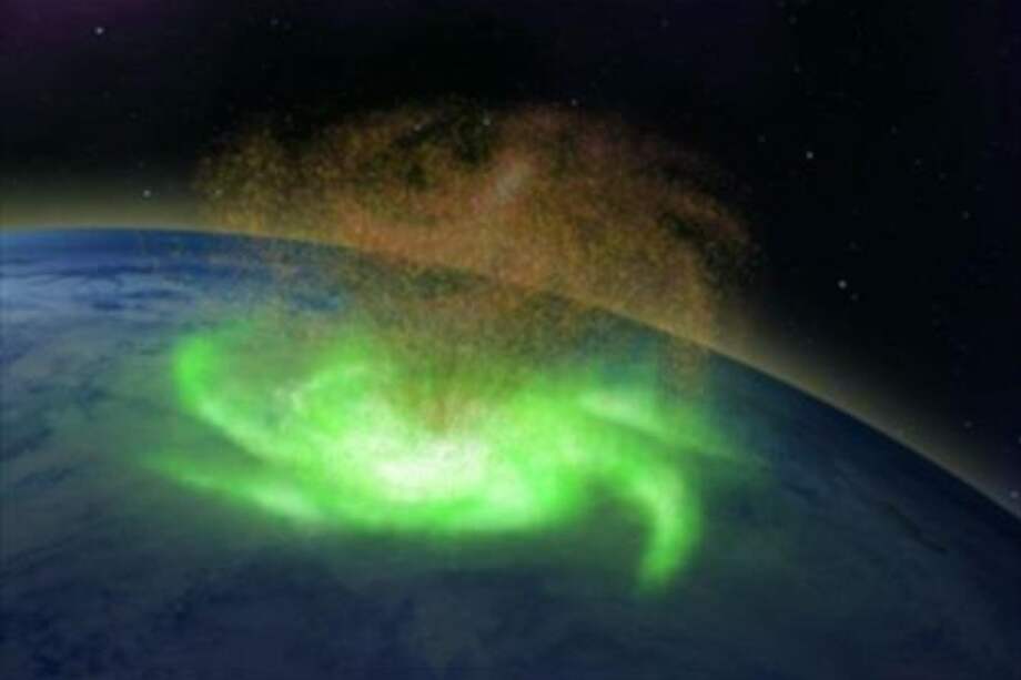 Esquema del huracán espacial.