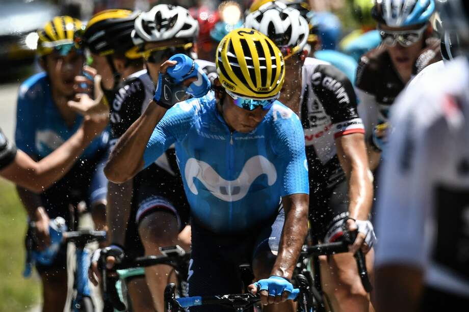 Nairo Quintana en la etapa 14 del Tour de Francia. / AFP