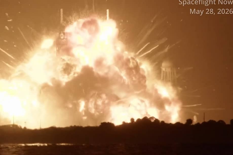 Explosión de Blue Origin este 28 de mayo.