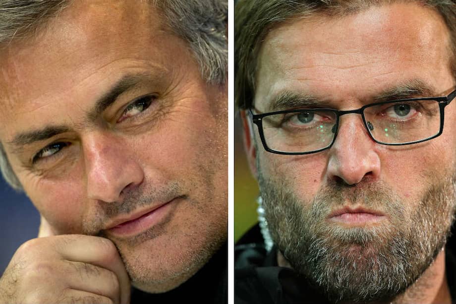José Mourinho, del Real, y Jürgen Klopp, del Borussia, rivales en la semifinal de la Champions. / AFP