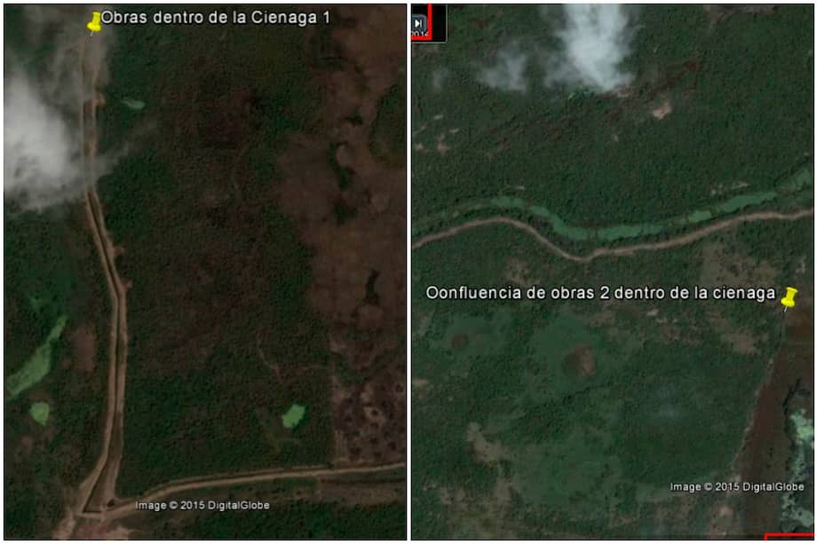 Foto 1: enero de 2013, Foto 2: junio de 2014. / Foto 1: enero de 2013, Foto 2: junio de 2014.