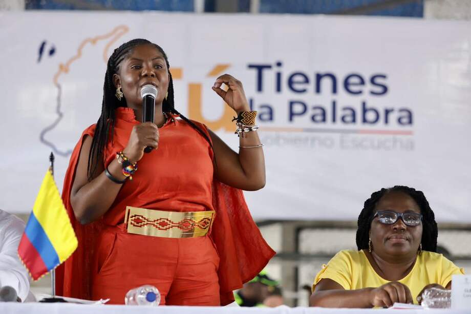 La vicepresidenta Francia Márquez ha liderado los diálogos regionales vinculantes en Buenaventura y Chocó. Imagen de archivo.