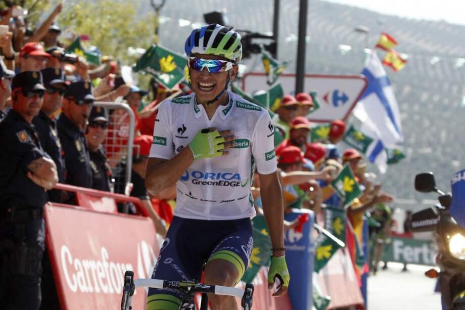 Esteban Chaves, líder de la Vuelta a España. Foto: AFP