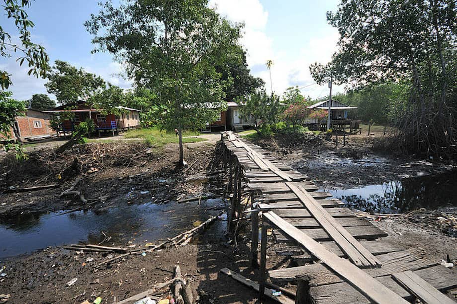 Se diagnosticaron los pozos sépticos instalados en comunidades indígenas de San Martín y Mocagua, territorios que se cruzan con el Parque Nacional Natural Amacayacu (Amazonas). / Unal