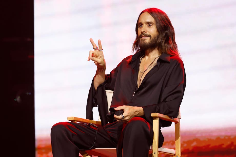 El actor y cantante estadounidense Jared Leto durante la presentación de la película de Disney 'Tron: Ares'. EFE/ Jorge Zapata