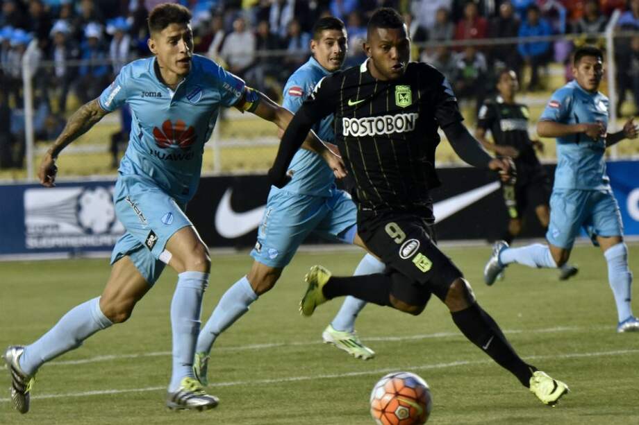 El gol de Nacional fue obra de Miguel Ángel Borja. / AFP