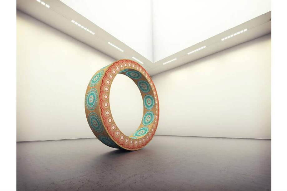 Escultura realizada por Mickael Obrenovitch para Australia. Este anillo es similar al que será exhibido el próximo 2 de marzo para Colombia. / Cortesía