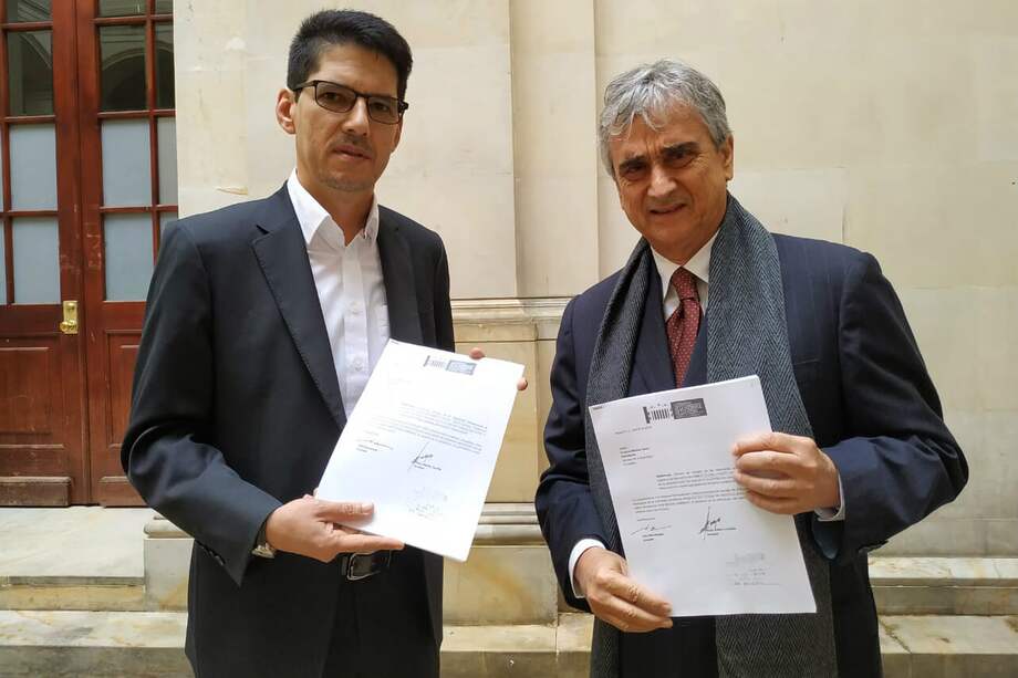 Alberto Castilla, senador del Polo Democrático, e Iván Marulanda, senador de la Alianza Verde. / Cortesía