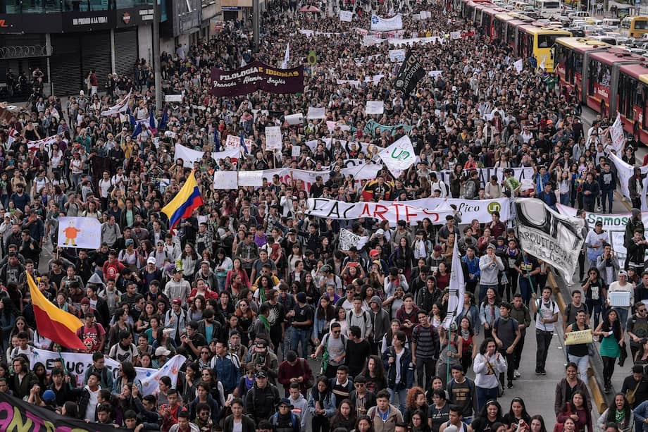 Serán 16 marchas las que recorran la ciudad, partiendo desde al menos 10 puntos de concentración. / Archivo El Espectador.