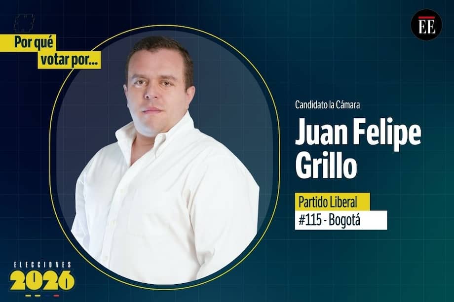 Juan Felipe Grillo, candidato a la Cámara por Bogotá.