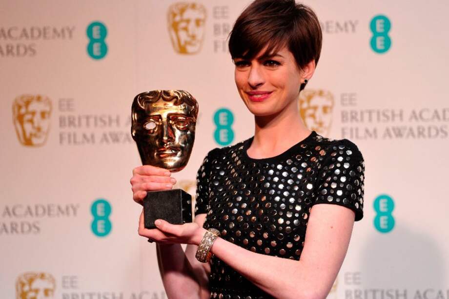 Anne Hathaway, ganadora del premio Bafta a la mejor actriz secundaria por su interpretación en 'Los Miserables'.