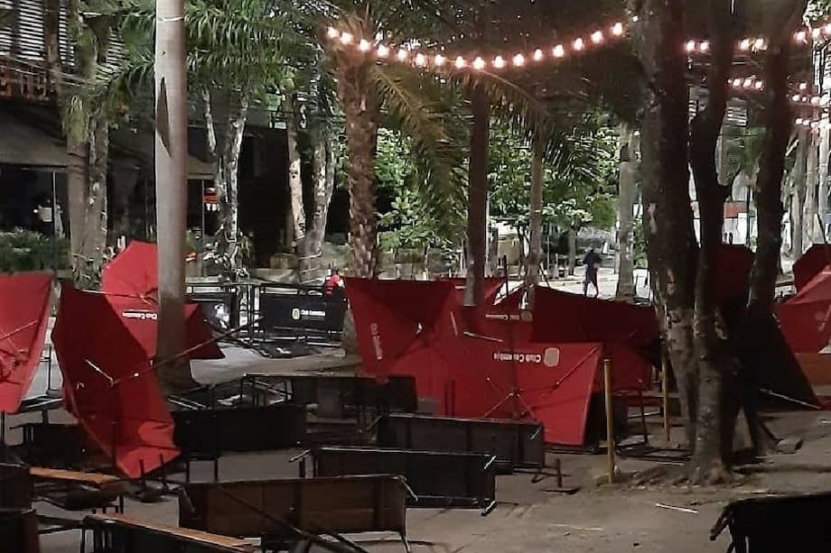 Así quedó el Parque del Perro después de las manifestaciones del 10 de septiembre.
