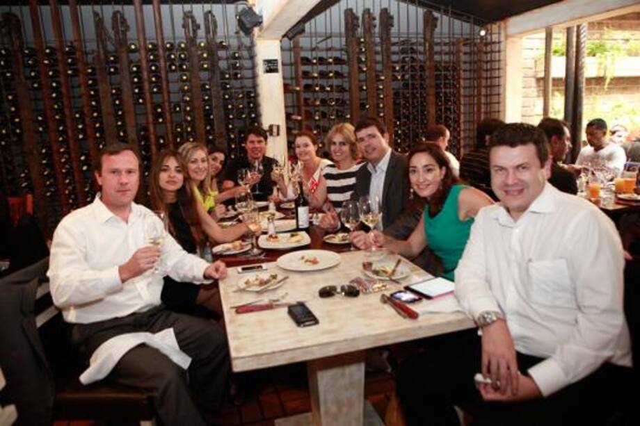 Almuerzo entre amigos de la moda