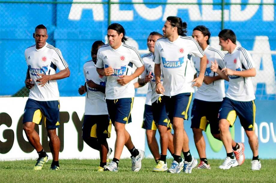 La selección Colombia, durante un entrenamiento / Archivo