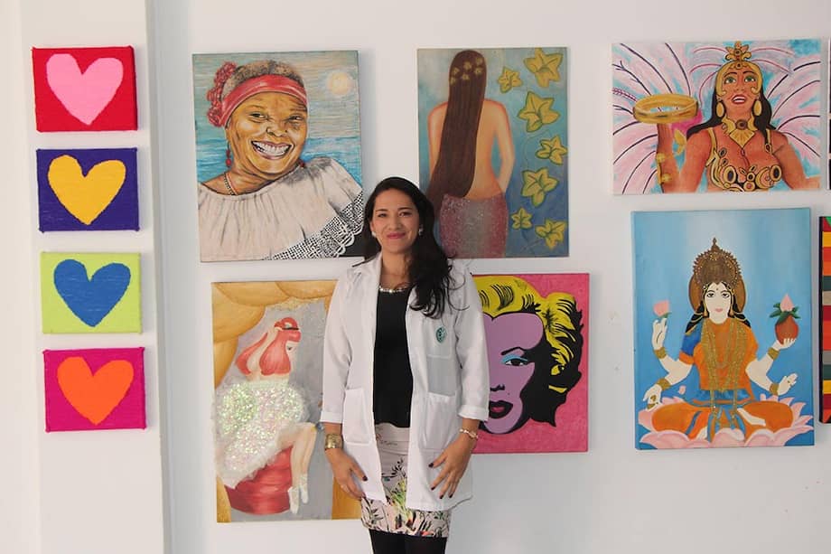 Sonia González, profesora de arte del colegio Mayor de los Andes, en Cajicá. /Archivo personal