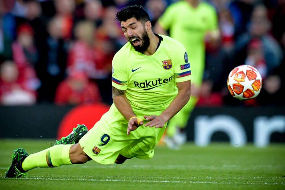 Luis Suárez, durante el partido en el que Barcelona quedó eliminado de la Champions ante Liverpool / EFE