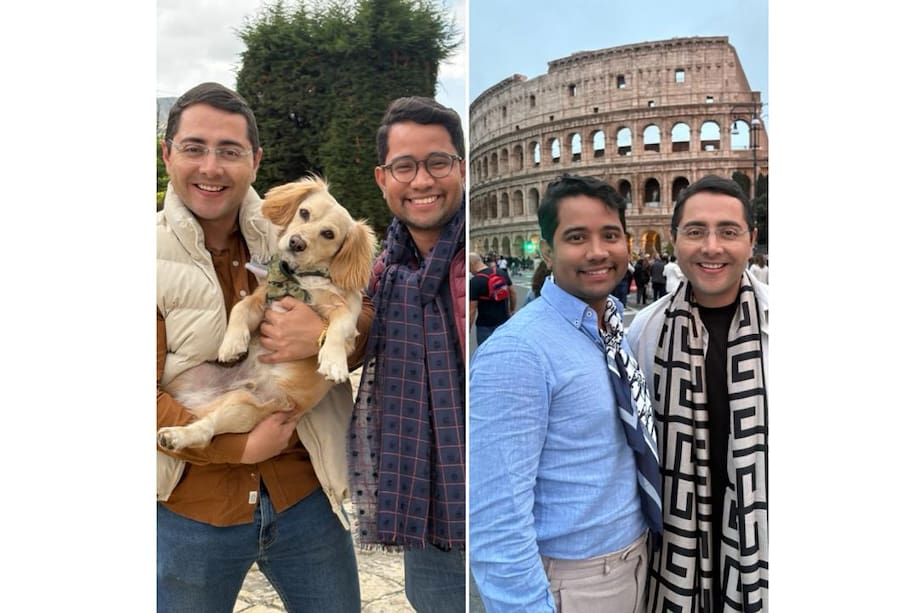 Pablo junto a Gabriel Carvajal comparten a Coco. La pareja completará dos años.
