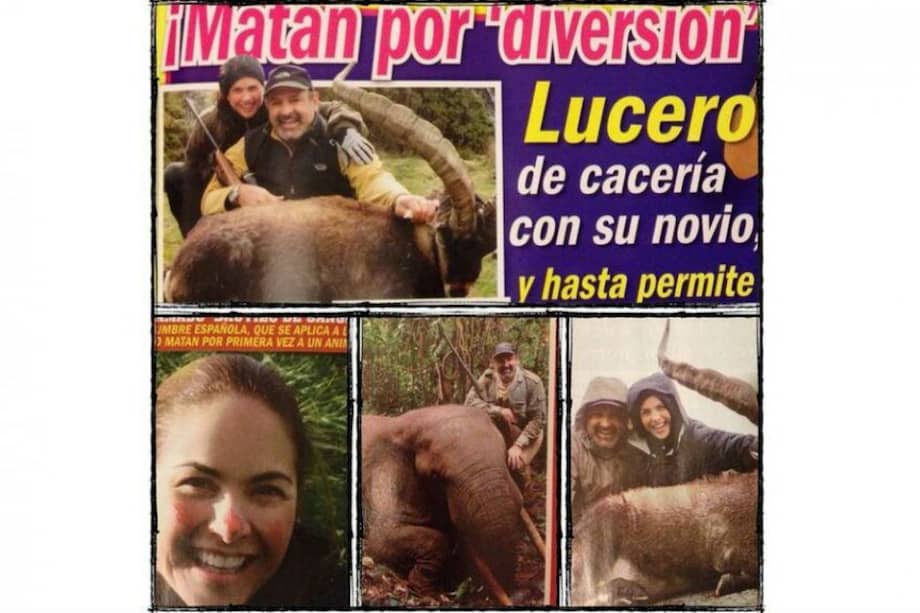 Publican fotos de cantante mexicana Lucero cazando animales