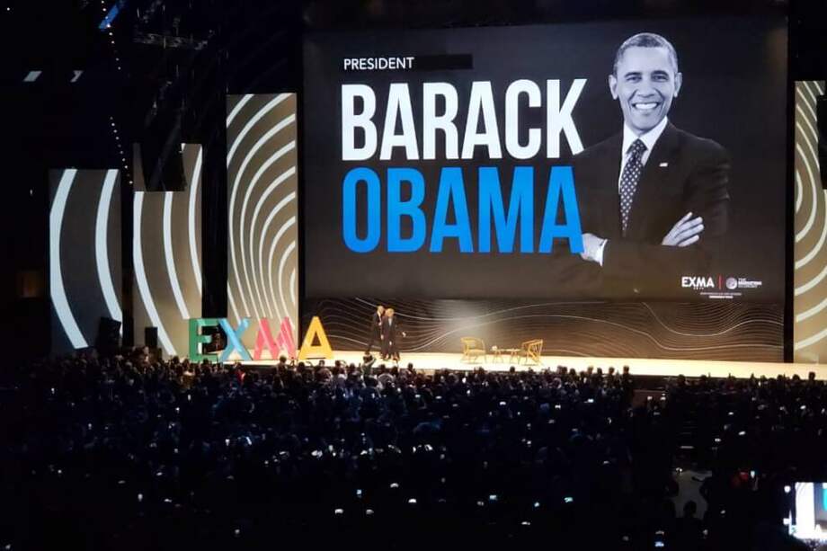 Barack Obama, expresidente de los Estados Unidos, entrando a EXMA. / Edwin Bohórquez.