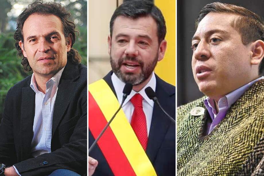 Federico Gutiérrez, Carlos Fernando Galán y Carlos Amaya.