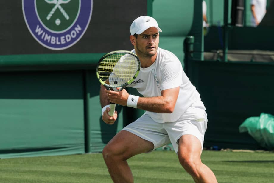 Nicolás Mejía en Wimbledon.