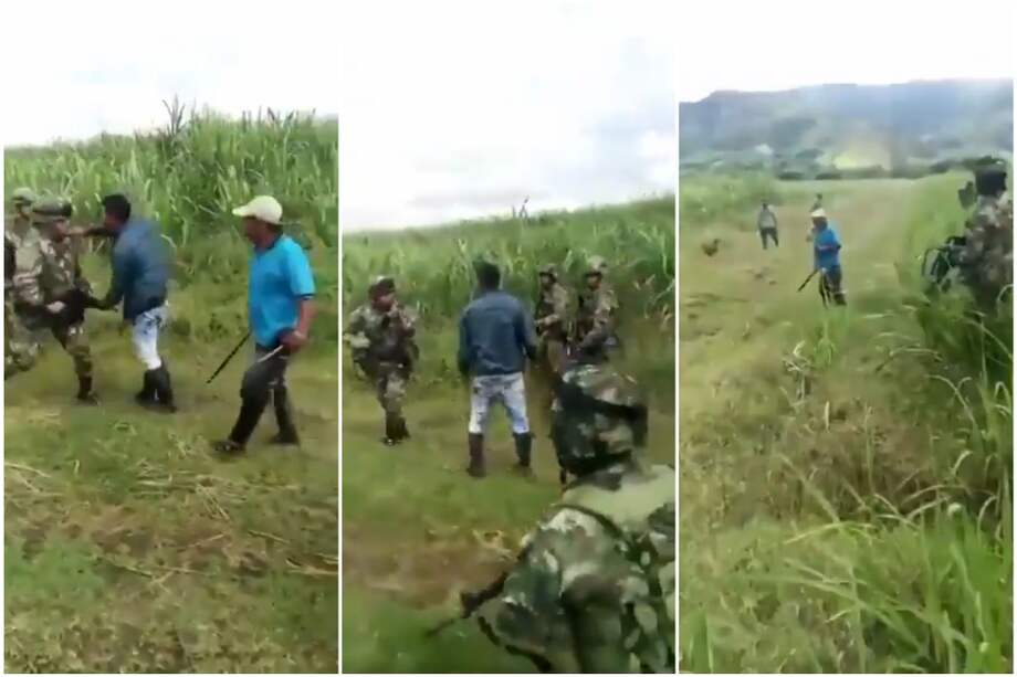 Un grupo de personas reaccionó de manera violenta contra una comisión que pretendía realizar diligencias relacionadas con la agresión a hombres del Ejército Nacional, ocurrida el 4 de enero. / Archivo particular.