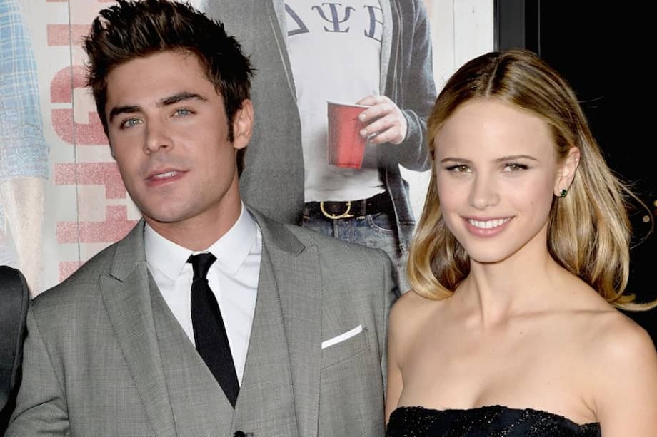 Zac Efron y Halston Sage en el estreno de "Neighbors".
