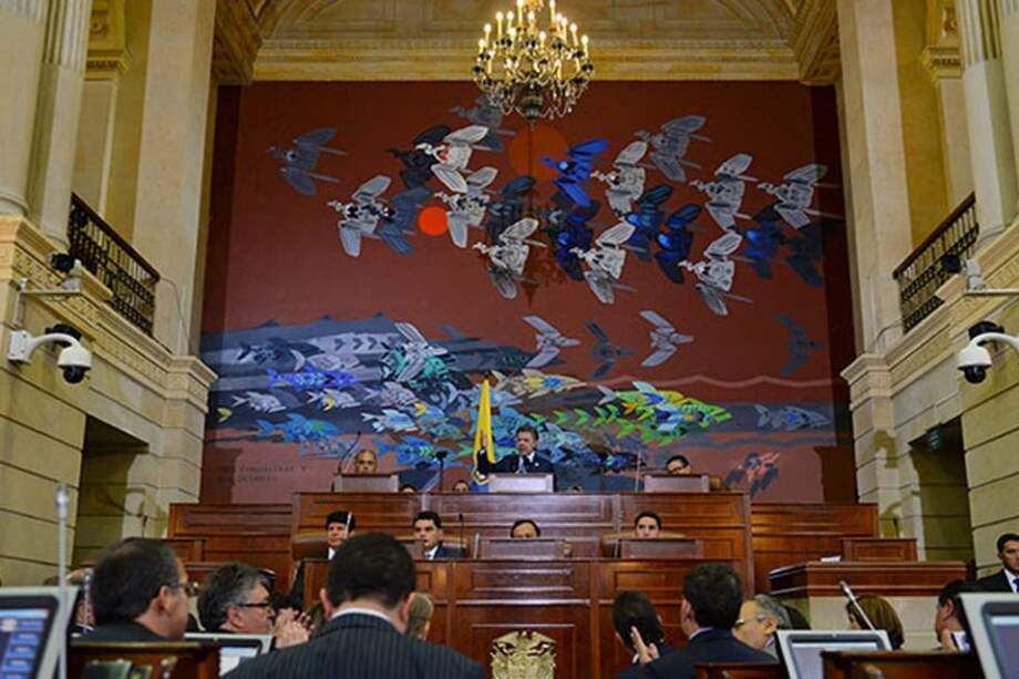 El presidente Santos durante la instalación de las sesiones del Congreso de Colombia. / Tomada de Presidencia.gov.co