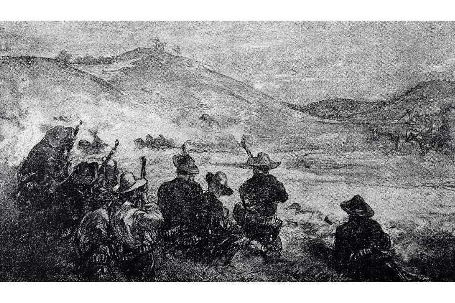 Ilustración del siglo XIX de la "noche de los rifles".