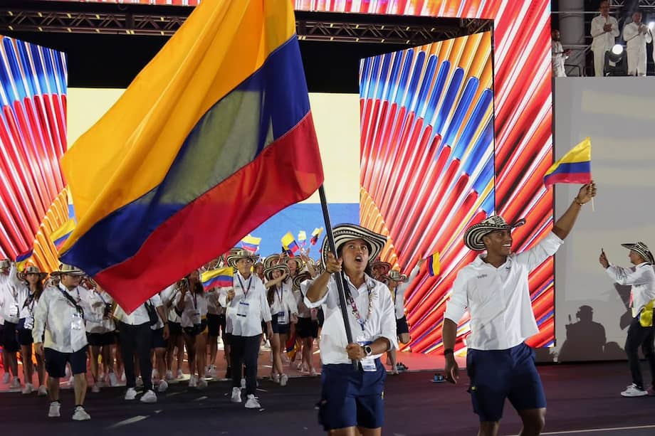 Delegación colombiana en la inauguración de los Juegos Centroamericanos y del Caribe Santo Domingo 2026.