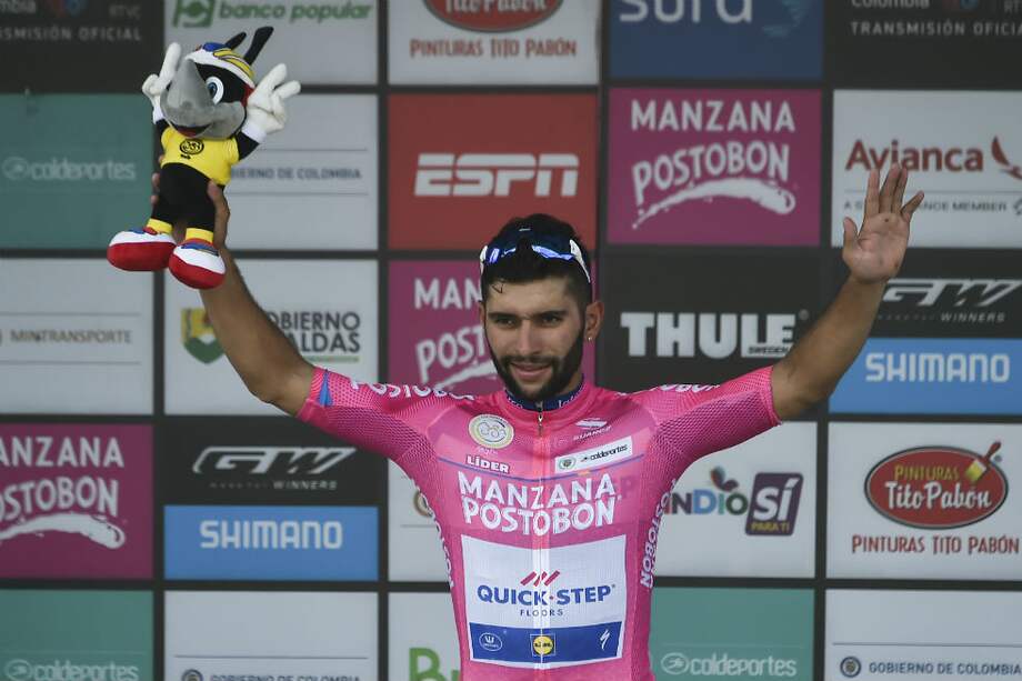 Fernando Gaviria, ciclista del Quick Step Floors. / AFP