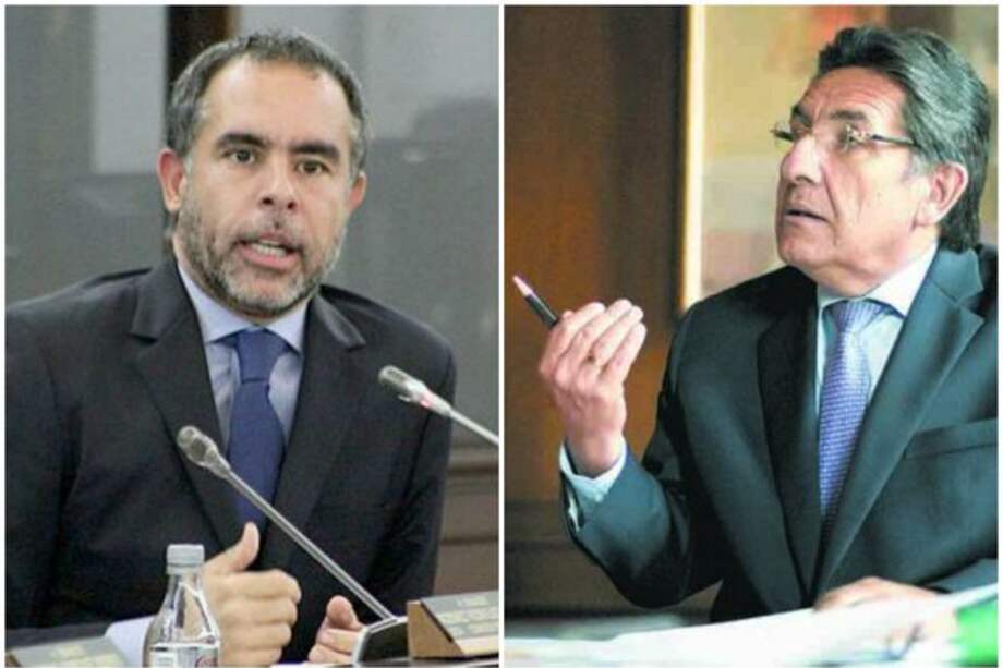 El senador Armando Benedetti y el exfiscal Néstor Humberto Martínez,