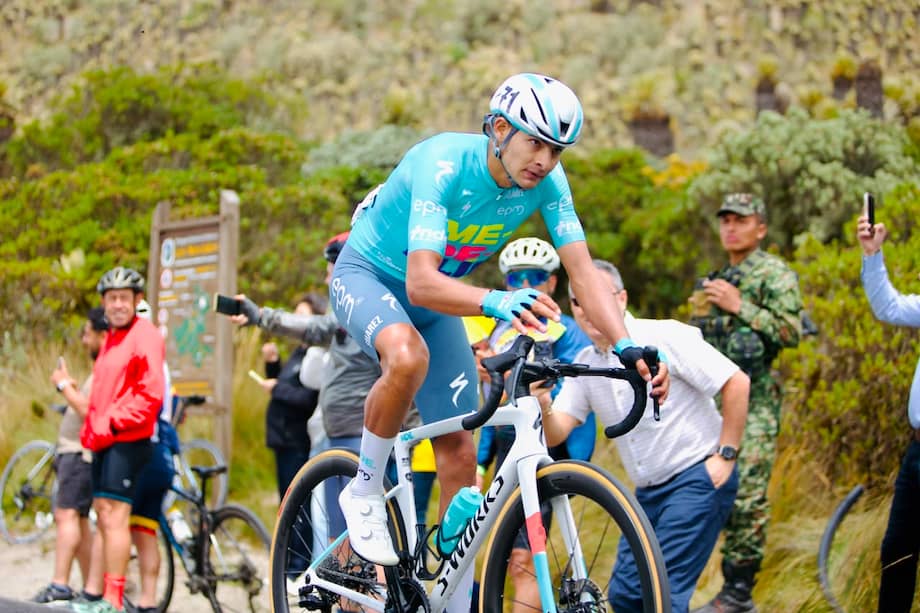 Diego Camargo, en la subida al Alto del Sifón.