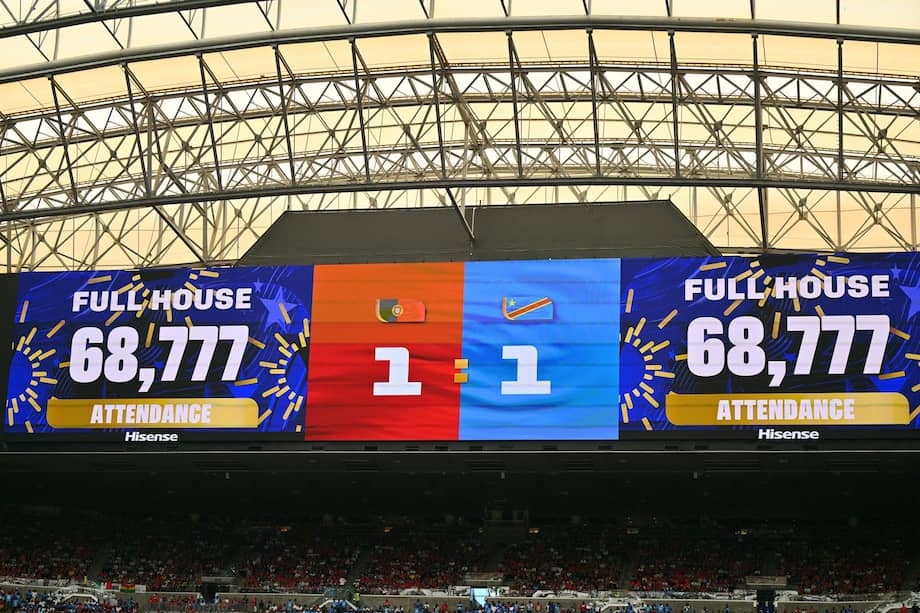 Como ha sido una costumbre en esta cita orbital, el NRG Stadium de Houston, Texas, en Estados Unidos, tuvo su aforo completamente lleno para ver la igualdad 1-1 entre Portugal y la República Democrática del Congo.