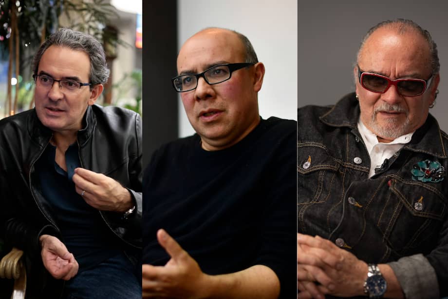 De izquierda a derecha: Juan Gabriel Vásquez, Ricardo Silva Romero y César Mora.