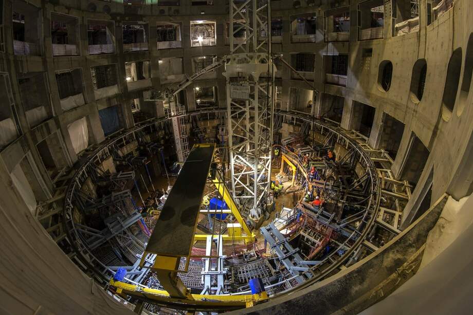 Uno de los anillos de concreto que contendrá el criostato, el aparato para enfriar la temperatura. / iter.org