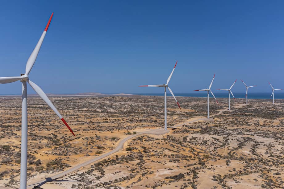 Guajira I es el único parque eólico operando en Colombia, ubicado en el Cabo de la Vela.