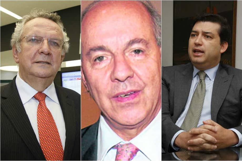 Rodrigo Jaramillo, presidente de Interbolsa; Víctor Maldonado, socio de Interbolsa y Juan Carlos Ortiz, accionista.