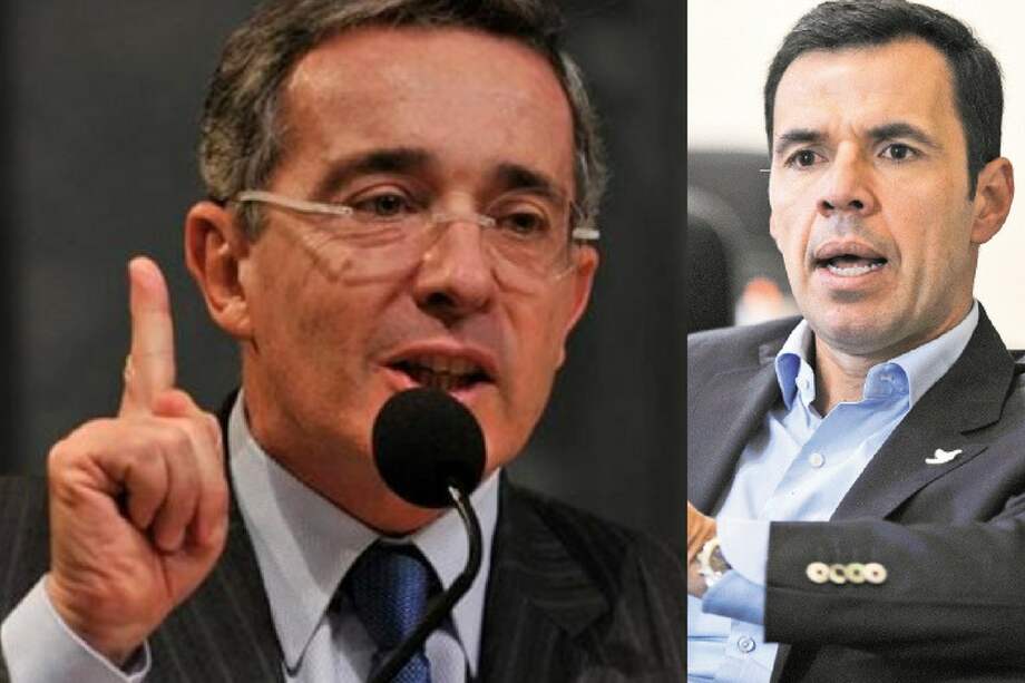 Senador Álvaro Uribe y ministro del Interior, Guillermo Rivera. / Archivo El Espectador