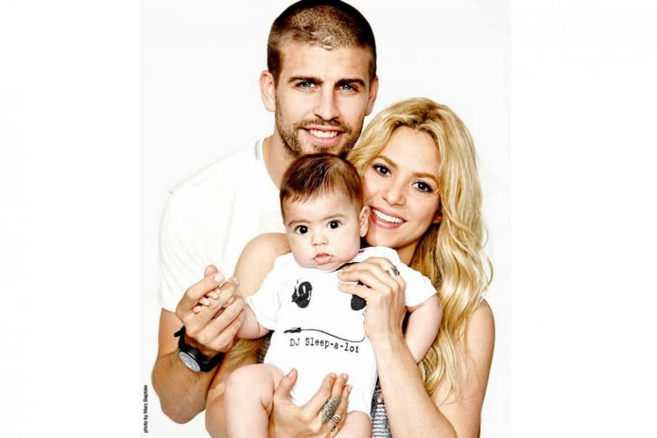 Shakira con Milan y Piqué.