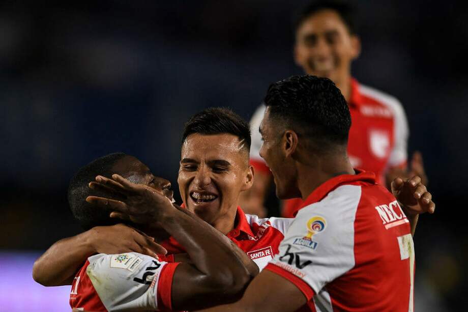 El cuadro cardenal festeja el segundo tanto de Balanta. / Foto: Mauricio Alvarado