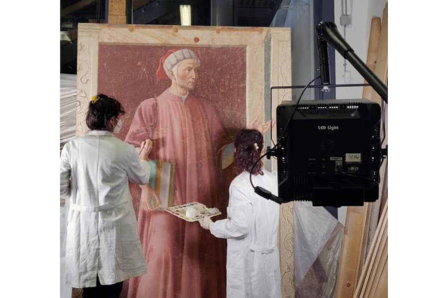 La restauración del retrato realizado por Andrea del Castagno duró seis meses.