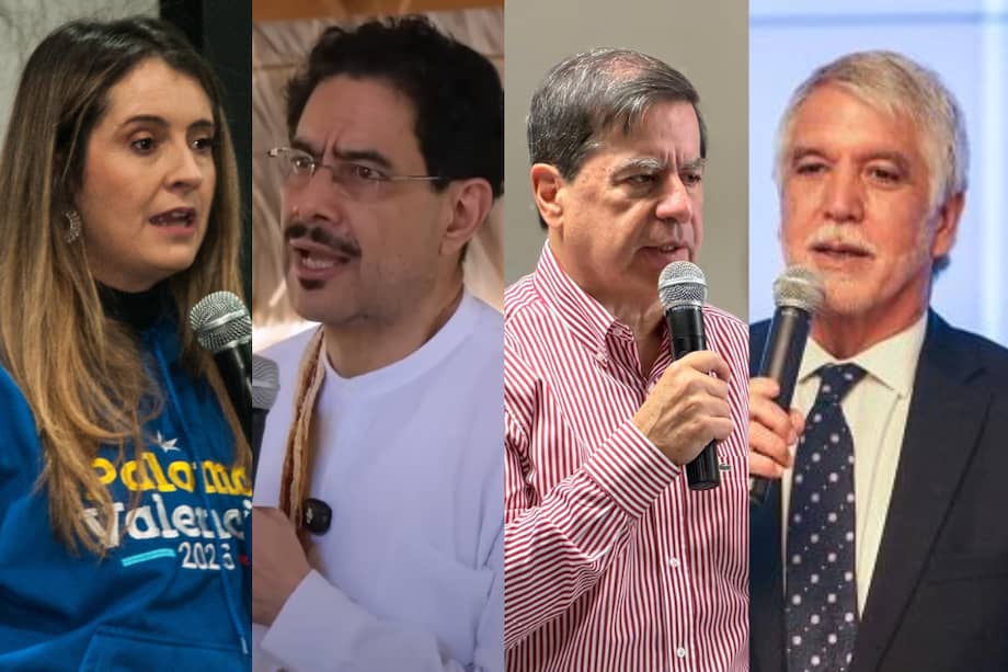 Aspirantes a la presidencia Paloma Valencia, Iván Cepeda, Juan Fernando Cristo y Enrique Peñalosa.